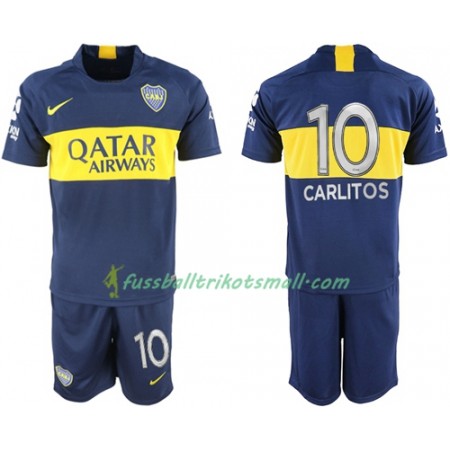 Fußballtrikots Boca Juniors Carlitos 10 Kinder 2018-2019 Kurzarm Heimtrikotsatz kaufen